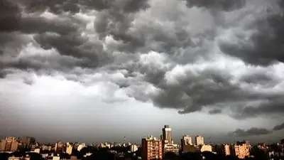 Cielo algo nublado, CABA. Cielo algo nublado, CABA.