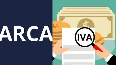 Logo de ARCA e ilustración de IVA. Logo de ARCA e ilustración de IVA.