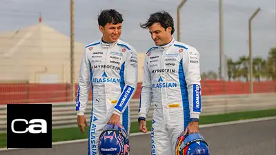 Alex Albon y Carlos Sainz con Williams. Alex Albon y Carlos Sainz con Williams.