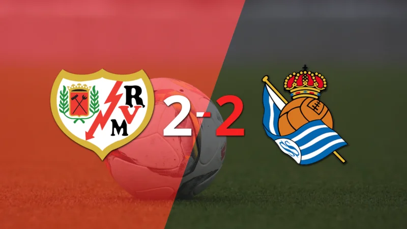 Rayo Vallecano y Real Sociedad igualaron por 2 en un vibrante partido