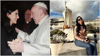 Daiana Guspero y el papa Francisco Daiana Guspero y el papa Francisco
