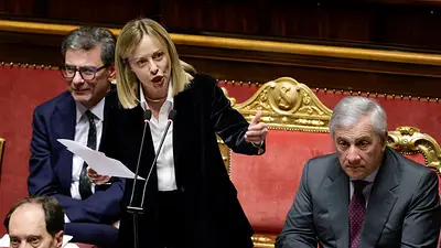 Meloni advierte a la UE sobre guerra comercial con EEUU, dice Italia no enviará tropas a Ucrania Meloni advierte a la UE sobre guerra comercial con EEUU, dice Italia no enviará tropas a Ucrania