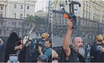 Uno de los señalados como barras, fue a la marcha para desmentir a Bullrich | Congreso