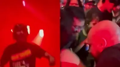 Maxi Trusso se tiró al público y nadie lo agarró Maxi Trusso se tiró al público y nadie lo agarró