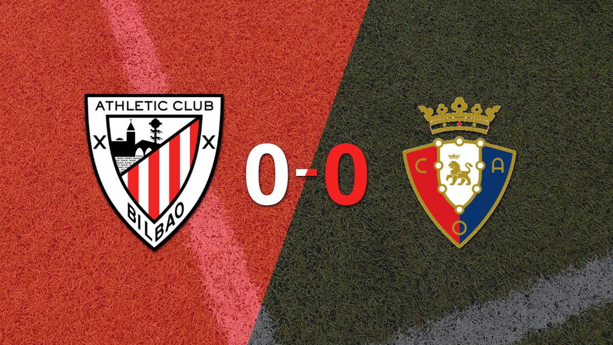 Athletic Bilbao y Osasuna no se sacaron ventaja y terminaron sin goles ...