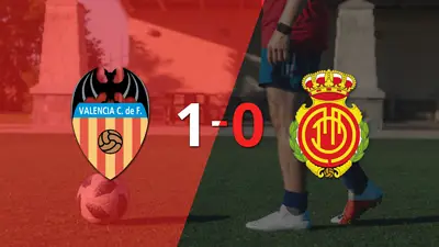 A Valencia le alcanzó con un gol para derrotar a Mallorca en el estadio Mestalla A Valencia le alcanzó con un gol para derrotar a Mallorca en el estadio Mestalla