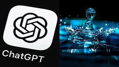 Logo del ChatGPT y agua Logo del ChatGPT y agua