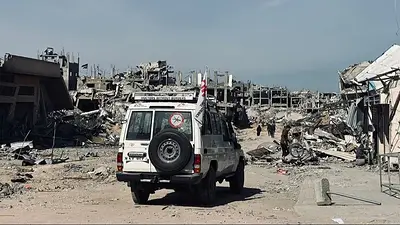 Vehículo de Médicos Sin Fronteras en Gaza Vehículo de Médicos Sin Fronteras en Gaza