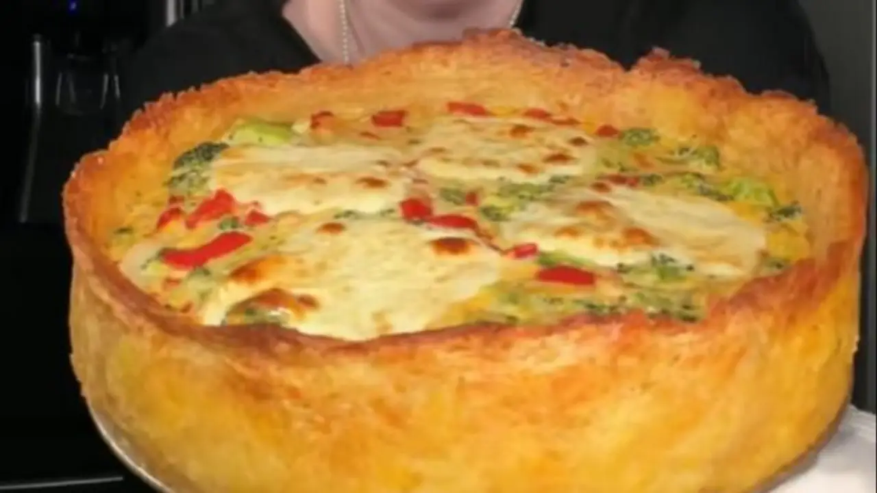 Tarta de morrón y brócoli sin harina.