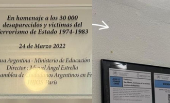 Retiran una placa de los 30 mil desaparecidos de la Casa de Argentina en París | Javier milei presidente
