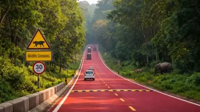 Inauguraron la primera "ruta roja" del mundo para que crucen tigres y leopardos Inauguraron la primera "ruta roja" del mundo para que crucen tigres y leopardos
