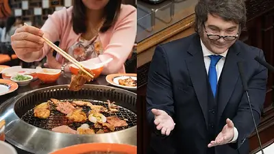 Comida coreana y Javier Milei Comida coreana y Javier Milei