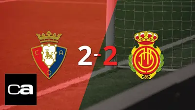 Con doblete de Vedat Muriqi, Mallorca sacó el empate ante Osasuna Con doblete de Vedat Muriqi, Mallorca sacó el empate ante Osasuna
