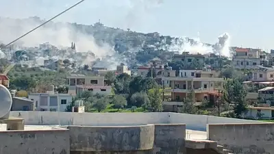 Humo tras un ataque en el sur de Libano Humo tras un ataque en el sur de Libano