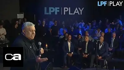 El presidente de la AFA, Claudio Tapia, presentó LPF Play. El presidente de la AFA, Claudio Tapia, presentó LPF Play.