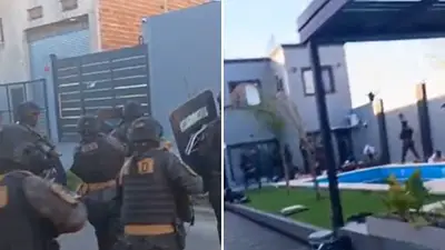Los allanaron mientras hacían una pool party y se enfrentaron a tiros con la Policía Los allanaron mientras hacían una pool party y se enfrentaron a tiros con la Policía