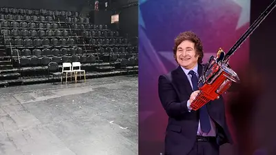 Teatro. Javier Milei. Teatro. Javier Milei.