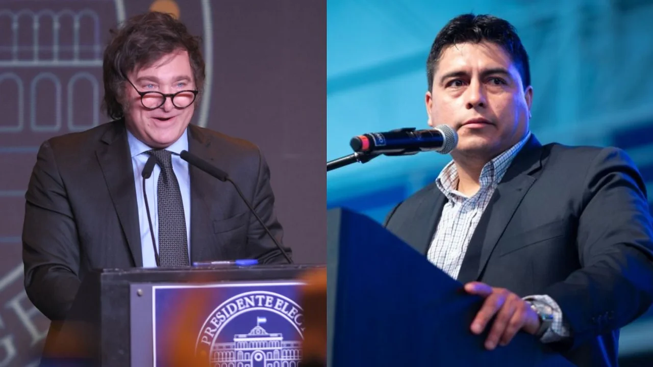 Javier Milei y Claudio Vidal. 