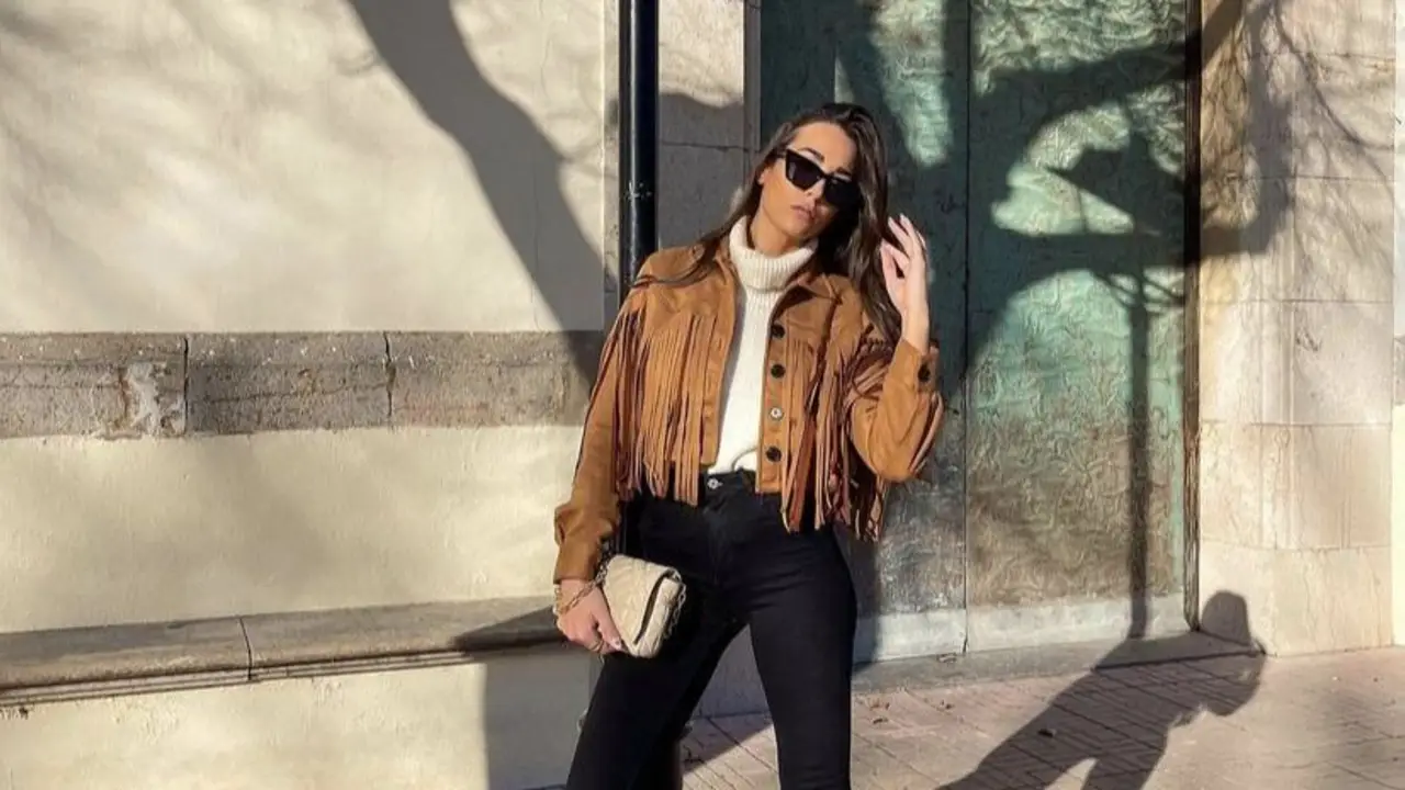 campera con flecos.