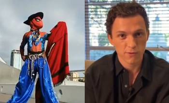 El divertido saludo de Tom Holland al Gaucho Araña, un bailarín de folklore argentino | Cine