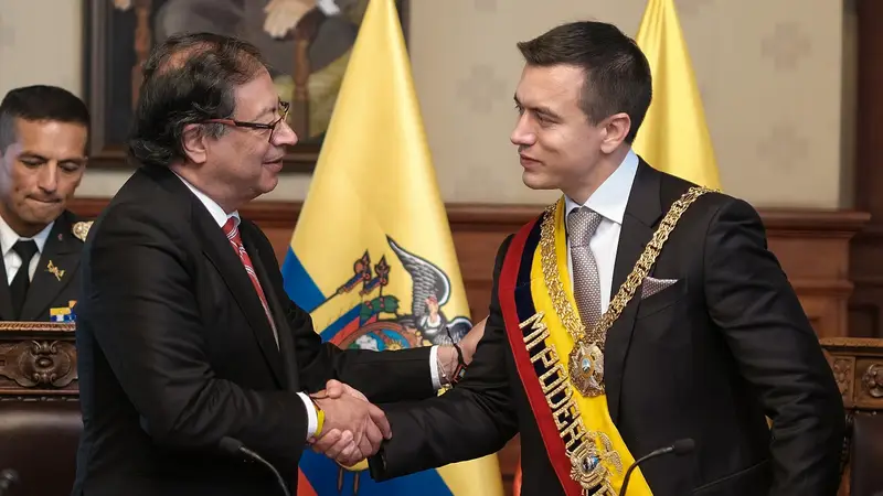 Petro y Noboa se toman el pulso bajo la sombra de Trump