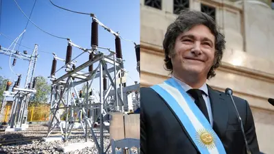 Central eléctrica y Javier Milei Central eléctrica y Javier Milei