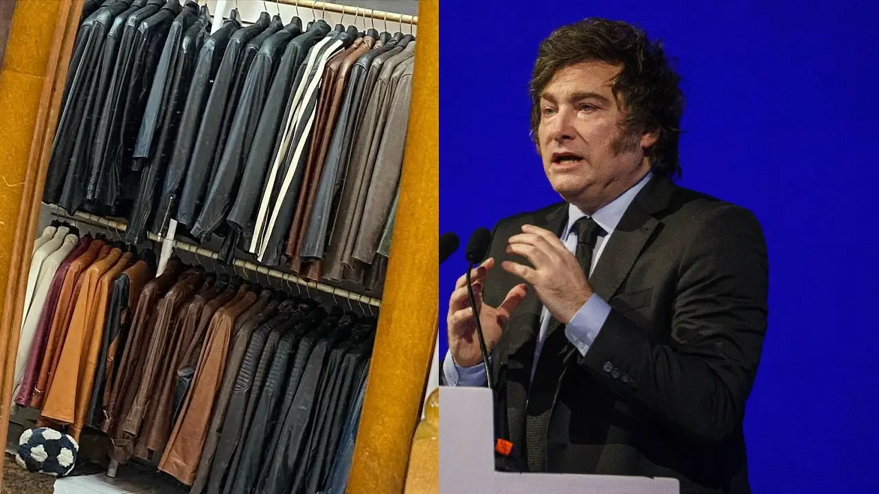 Camperas y Javier Milei