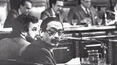 Julio César Strassera durante el juicio a las juntas Julio César Strassera durante el juicio a las juntas
