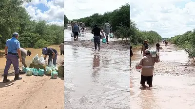 Por la crecida del río Bermejo, desde el Gobierno de Formosa asistieron a familias afectadas Por la crecida del río Bermejo, desde el Gobierno de Formosa asistieron a familias afectadas