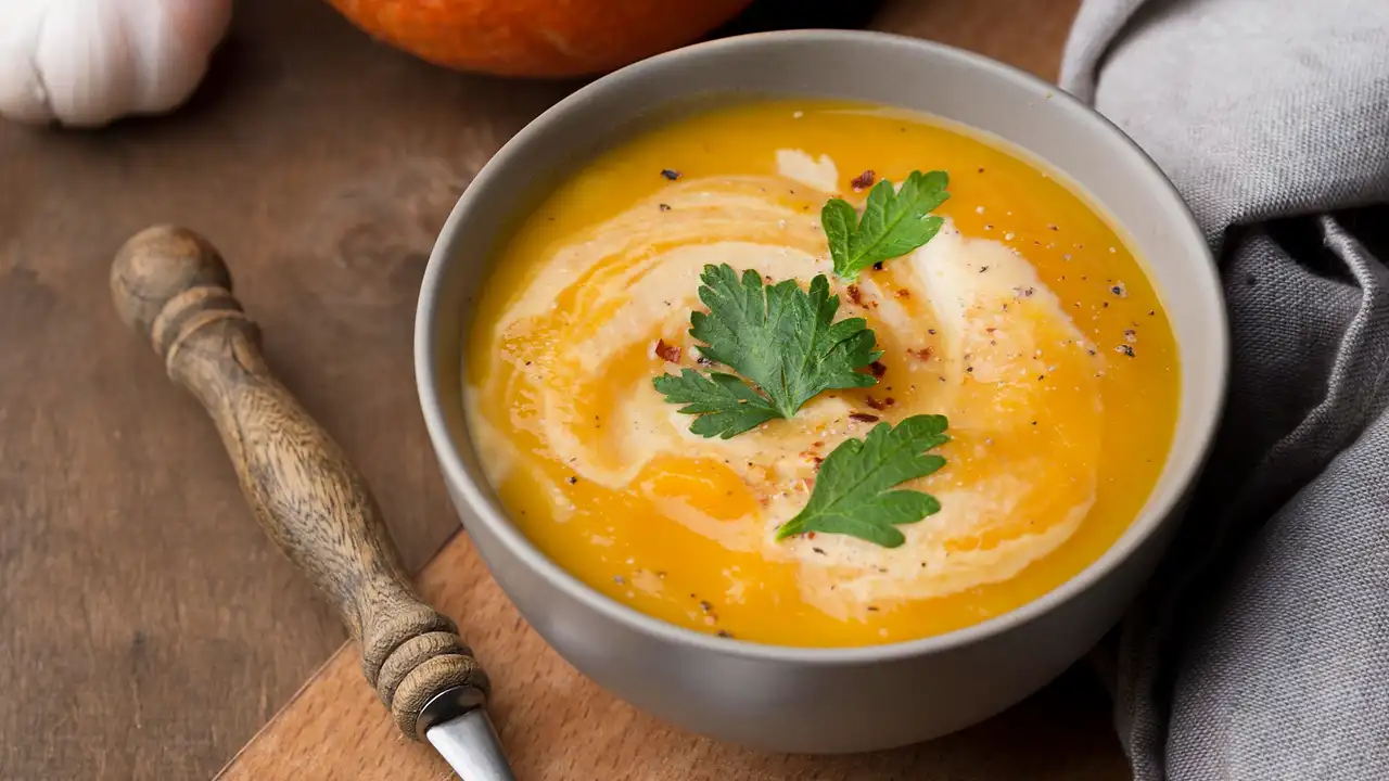  Sopa de calabaza.