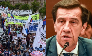 Tras 48 días de conflicto, docentes encabezan marcha de antorcha por descuentos de Sadir | Docentes