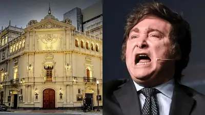 Teatro Nacional Cervantes. Javier Milei. Teatro Nacional Cervantes. Javier Milei.