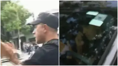 Conmoción en Telefe: policía reprimió a un camarógrafo al aire. Conmoción en Telefe: policía reprimió a un camarógrafo al aire.