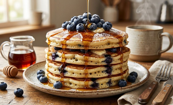 Receta para un día lluvioso: pancakes de vainilla y arándanos | Recetas de cocina