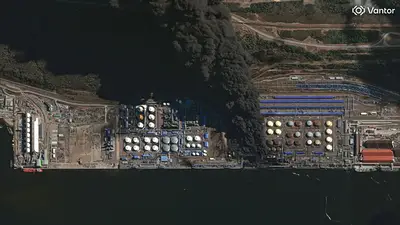 Drones ucranianos atacaron un importante puerto petrolero ruso Drones ucranianos atacaron un importante puerto petrolero ruso