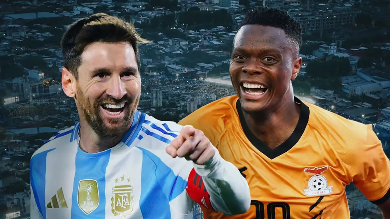 Messi y seleccionado de Zambia