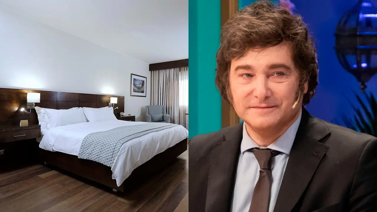 Hotel y Javier Milei