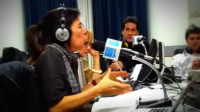 El blooper de María O´Donnell con un entrevistado El blooper de María O´Donnell con un entrevistado
