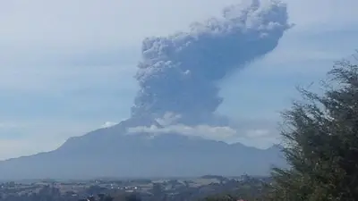 El volcán Calbuco entró por tercera vez en erupción El volcán Calbuco entró por tercera vez en erupción