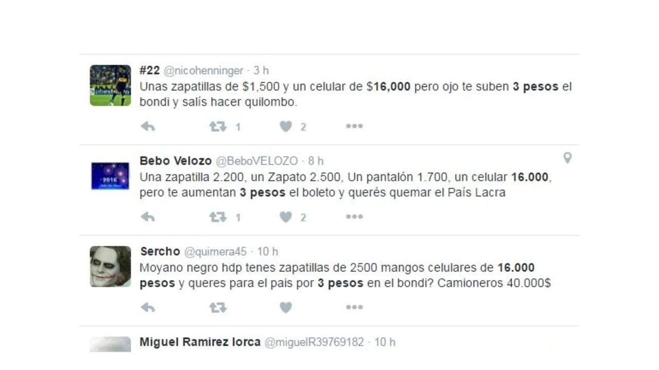 Llamativos mensajes en las redes para justificar el tarifazo del colectivo