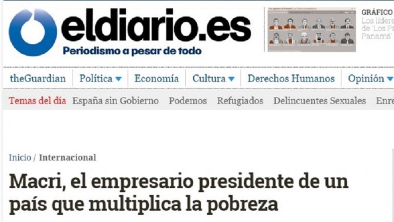 Los portales del mundo hacen referencia a la sociedad de Macri en Bahamas