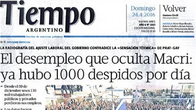 Volvió Tiempo Argentino y agotó sus 30 mil ejemplares Volvió Tiempo Argentino y agotó sus 30 mil ejemplares