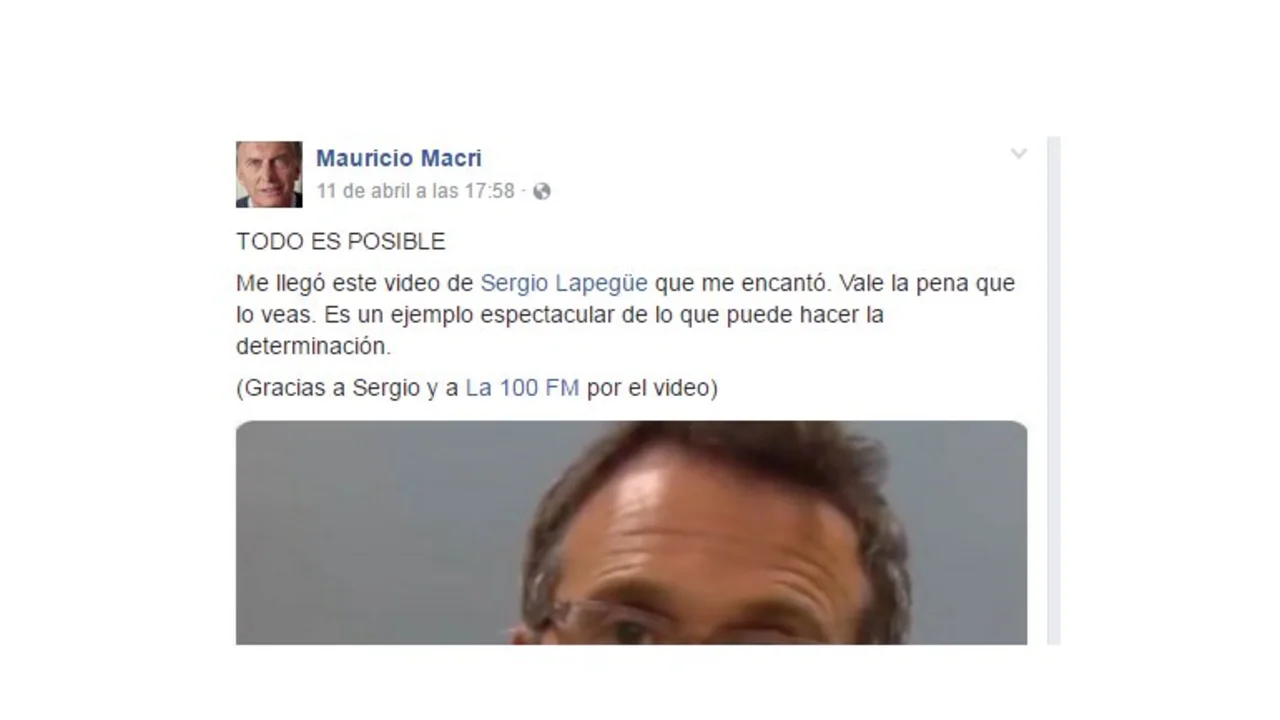 La historia del piloto de Lapegüe que compartió Macri fue durante el gobierno de Cristina
