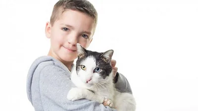 Madden y Moon: la tierna amistad entre un niño y un gato que tienen ojos de distintos colores y labio leporino Madden y Moon: la tierna amistad entre un niño y un gato que tienen ojos de distintos colores y labio leporino