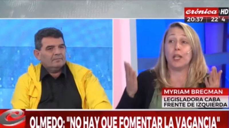 Olmedo acusó de violencia de género a Myriam Bregman