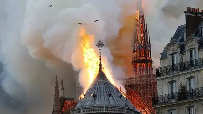 VIDEO: Así se cayó la aguja de la Catedral de Notre Dame VIDEO: Así se cayó la aguja de la Catedral de Notre Dame