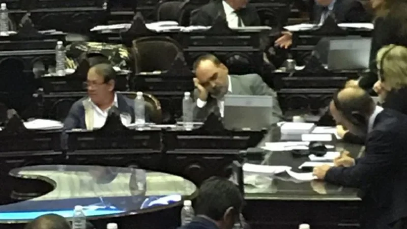 Fernando Iglesias se quedó dormido en plena sesión en el Congreso