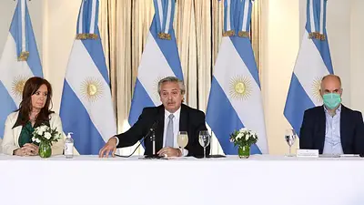 Cristina, Alberto y Larreta Cristina, Alberto y Larreta