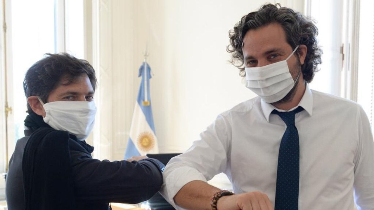 Comenzó la reunión entre Axel Kicillof y Santiago Cafiero para avanzar con la "cuarentena administrada"
