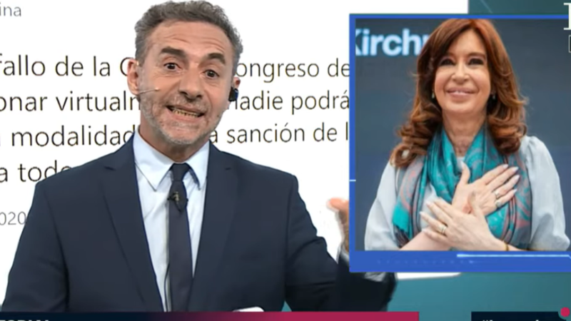 La incomprensible indignación de Luis Majul con Cristina Kirchner por un tweet